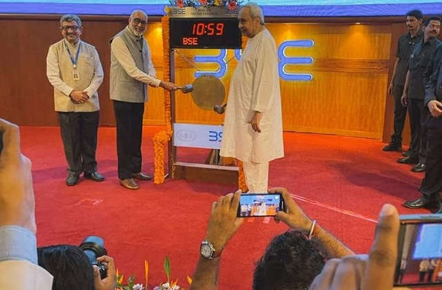CM Naveen Rings The Opening Bell At BSE; First From Odisha To Do So