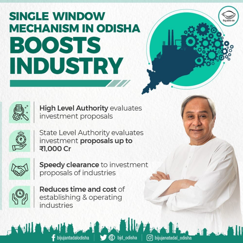 Single Window Clearance Mechanism in Odisha Boosts Industry