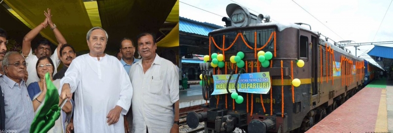 C M flags off pilgrim train, inaugurates 7 projects
