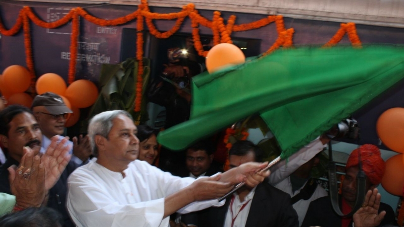 CM flags off third phase pilgrimage train for senior citizens from Sambalpur railway station