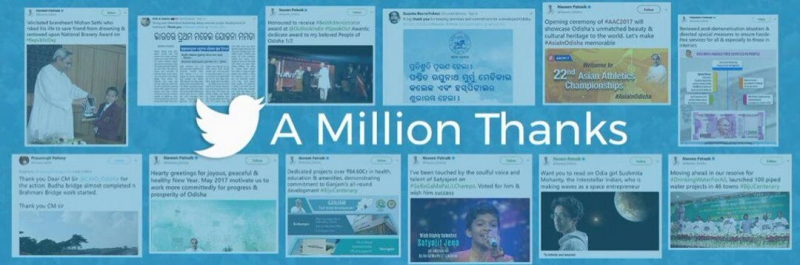 Odisha CM has 1-million followers on Twitter