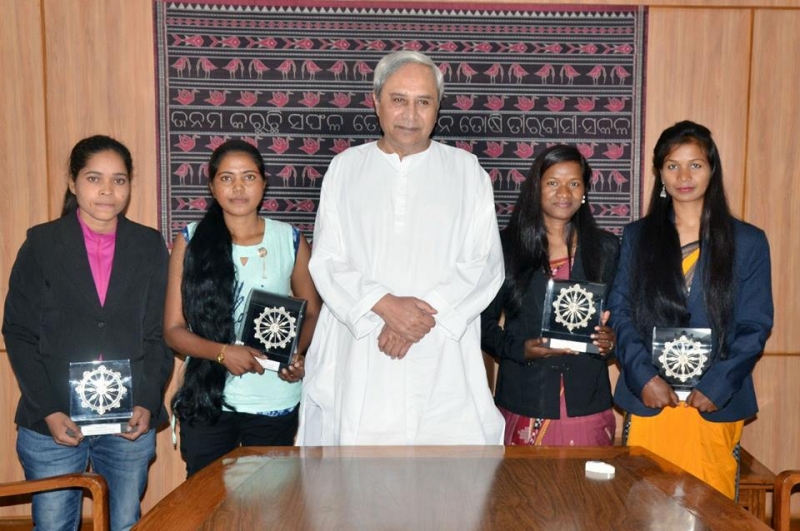 CM felicitated ‘Seema Bhawani’ women bikers of Odisha