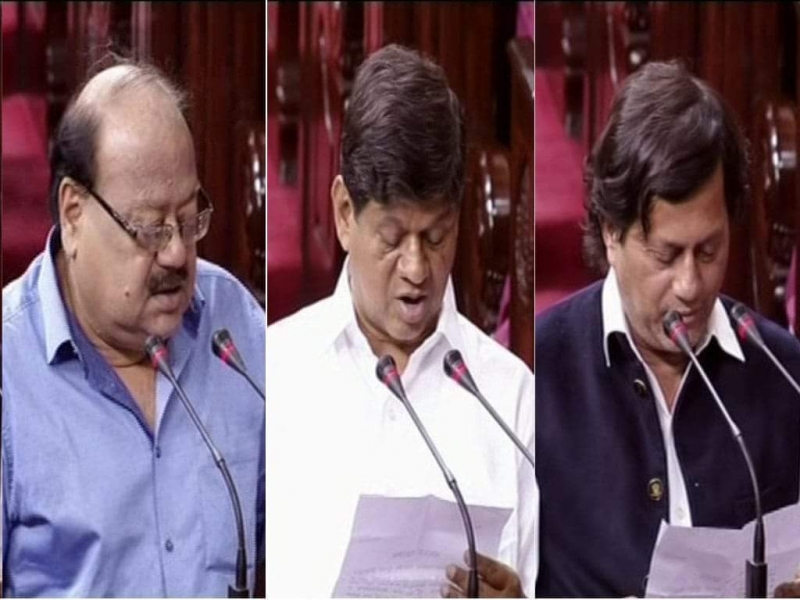 Partys 3 Rajya Sabha members took oath in Odia